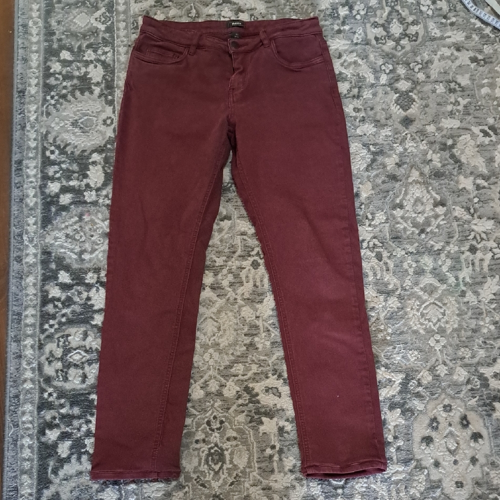Roots Dark Red Slim Jeans